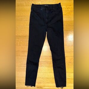 A&F black high rise skinny jeans